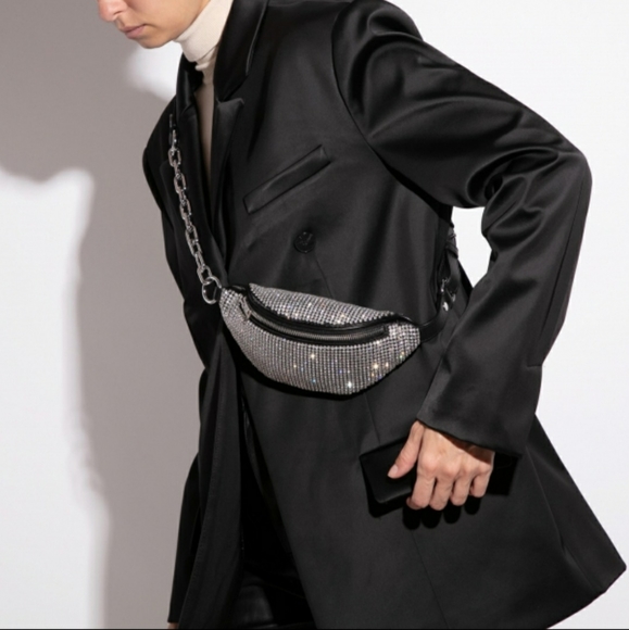 EDGY CHAIN LINK CROSSBODY HANDBAGZ▪︎Slate - Picture 3 of 17